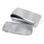 GI-5875 2500/33-L Instruments BoilersManufactured from 18/10 stainless steelBody and lid perforated internal tray pressed without welding, Hooks to lift the traySize 180x80x40 mm