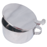 GI-5947 Sputum CupManufactured from 18/10 stainless steelPressed without welding, With handle and lid