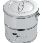 GI-5786 2500/33-L Round Sterilizer DrumManufactured from 18/10 stainless steelDomed top and bottom with sliding