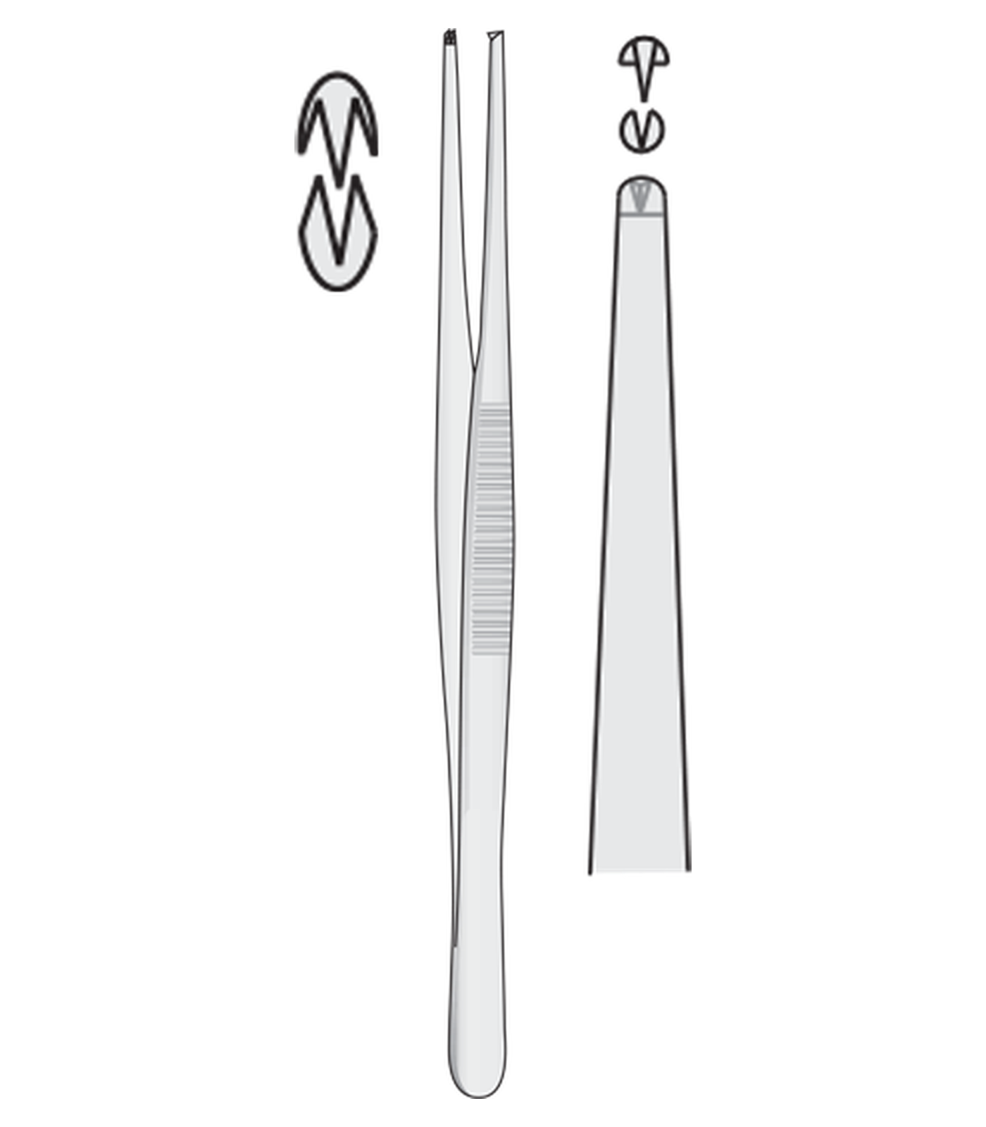 img-1497.png Standard Dressing Forceps, 1x2 Teeth - Image 1