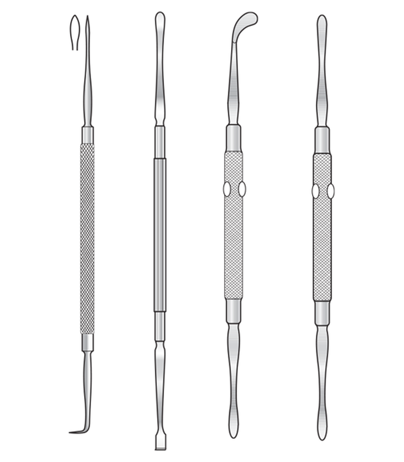 img-285.png ENT-065b Freer Separator and Elevator
Double ended
Blunt/sharp, 180mm
Sharp, knife curved to side, 180mm
Blunt/sharp, 200mm, Blunt/sharp, 188mm - Image 1