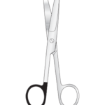 GI-192 Dressing Scissors, Left-HandedWith one black bow, Blunt/Blunt, Straight, Curved, 145mm long