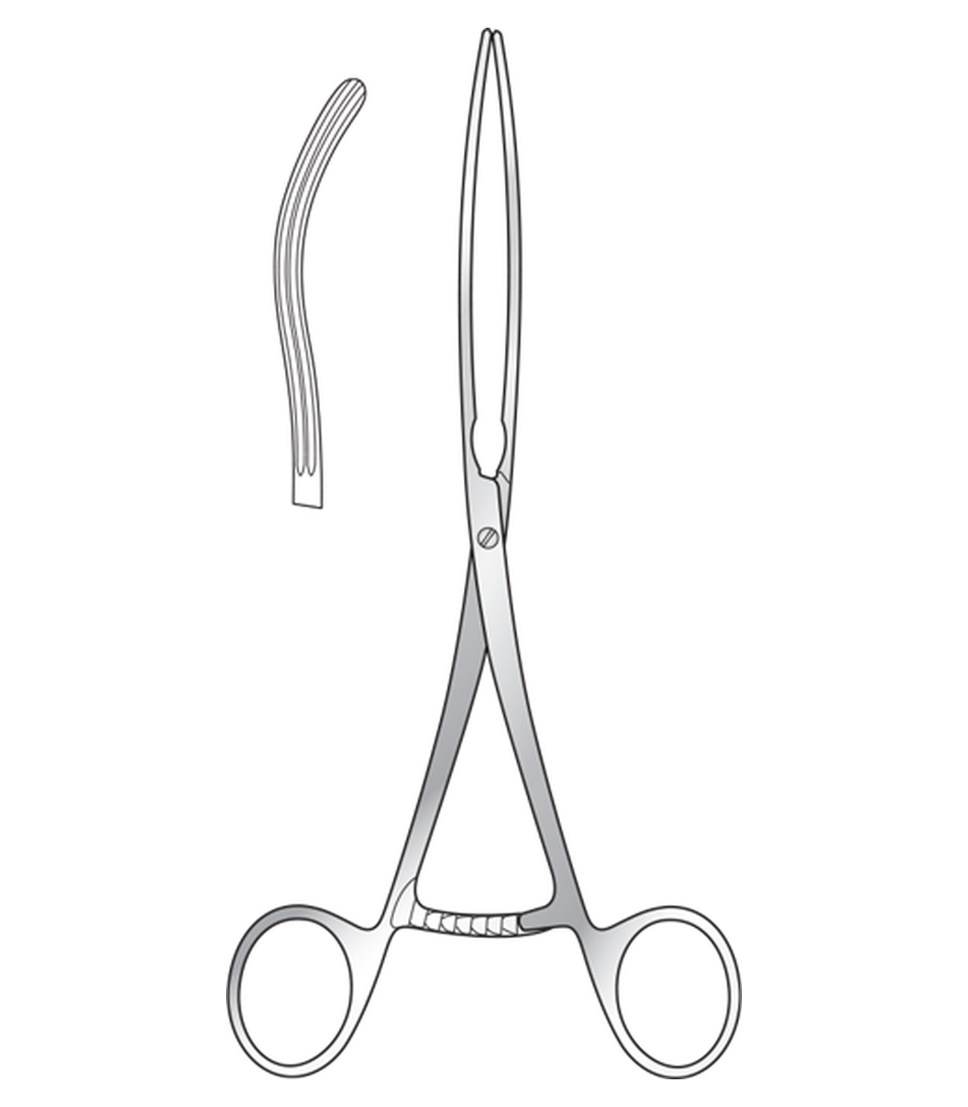 img-344.png Kocher Intestinal Forceps - Image 1
