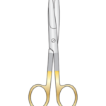 GI-430 Dressing ScissorsTungsten carbide hard insert, blunt/blunt, Straight, Curved 130mm long