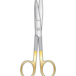 GI-423 Fig. 79A Dressing ScissorsTungsten carbide hard insert, blunt/sharp, Straight, Curved 130mm long