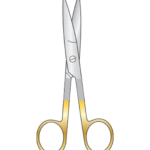 GI-437 Dressing ScissorsTungsten carbide hard insert sharp/sharp, Straight, Curved, 130mm long