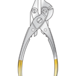 OR-271a Fig. 74 Orthopaedic Plier/CutterStainless steel, tungsten carbide edge, for cutting Kirschner wire up to 1.6mm, TC 180mm long